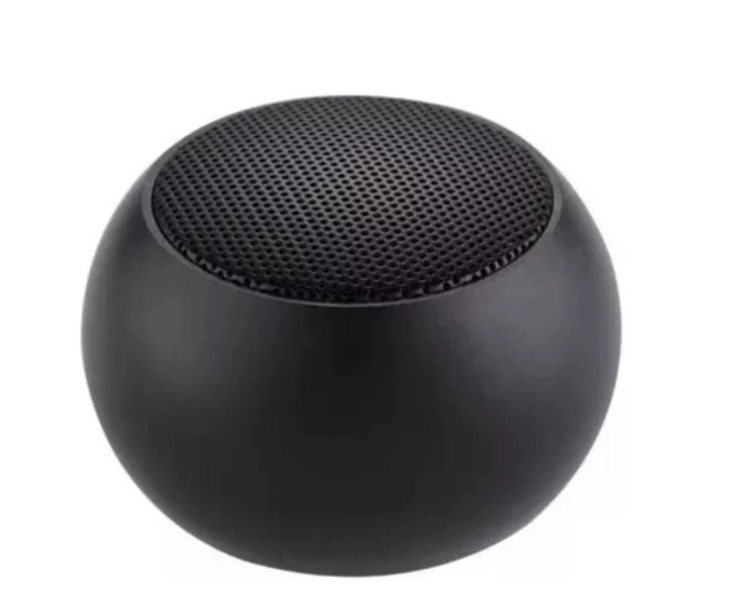 Mini Caixa de Som Bluetooth TWS Metálica com Subwoofer de 3W